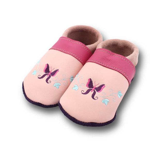 Krabbelschuhe Schmetterlingsborte