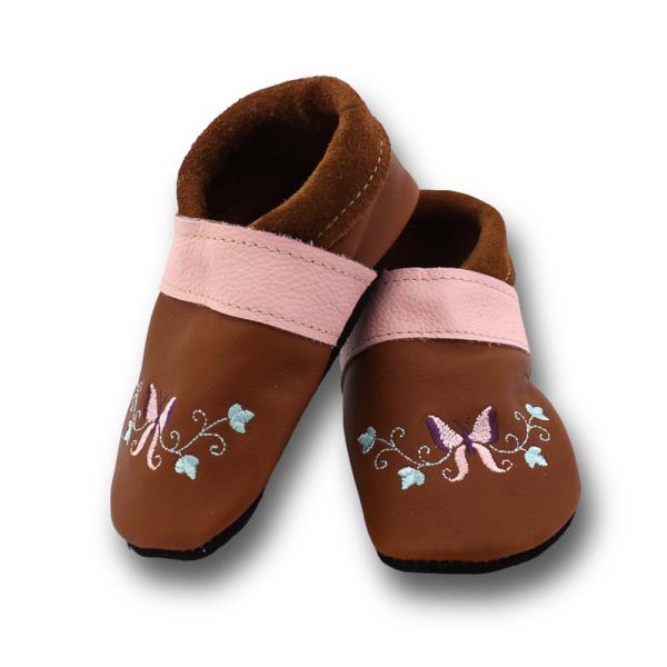 Krabbelschuhe Schmetterlingsborte