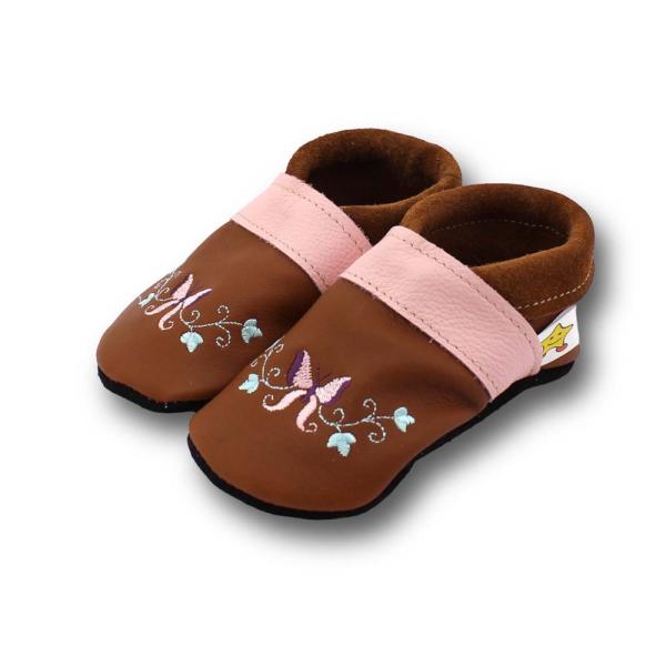 Krabbelschuhe Schmetterlingsborte