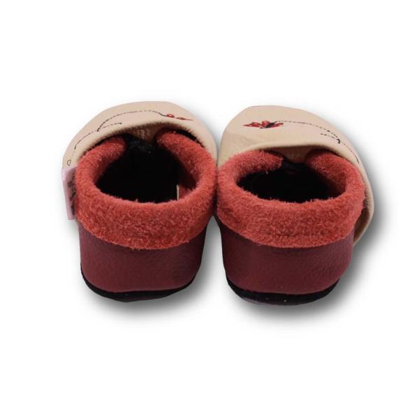 Krabbelschuhe Schmetterling im Flug auf beige