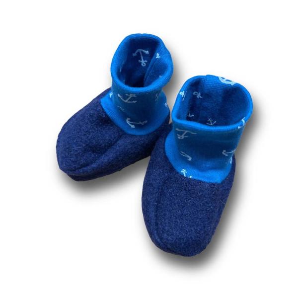 Walk-Baby-Schlupfi Wollwalk blau