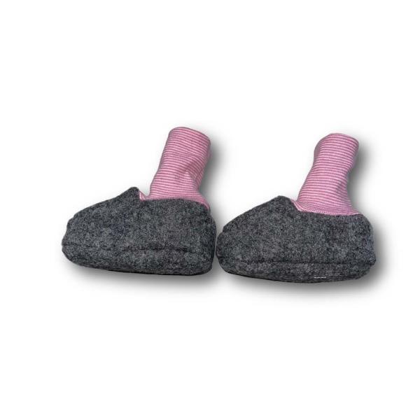 Walk-Baby-Schlupfi Wollwalk grau meliert