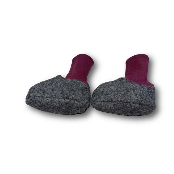 Walk-Baby-Schlupfi Wollwalk grau meliert