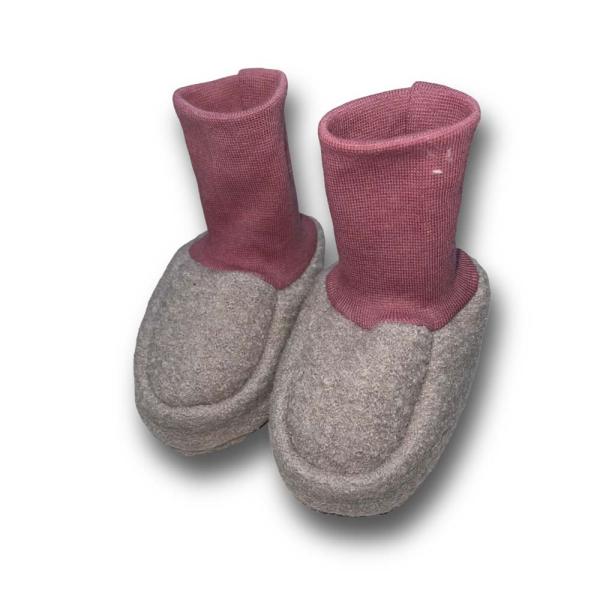 Walk-Baby-Schlupfi Wollwalk taupe