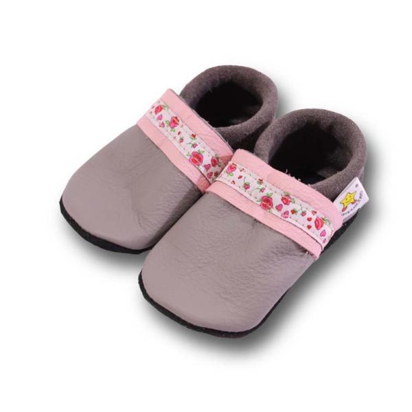 Barfußschuhe mit Webband Rosen