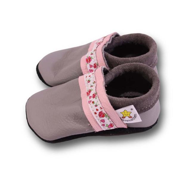 Barfußschuhe mit Webband Rosen