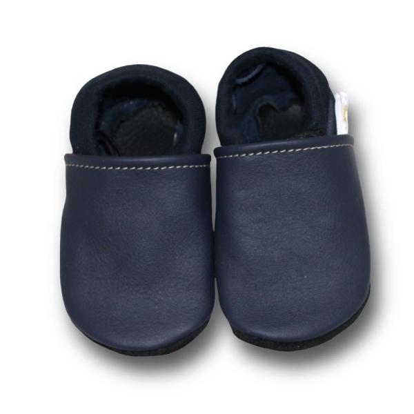 Krabbelschuhe blau mit Softbund