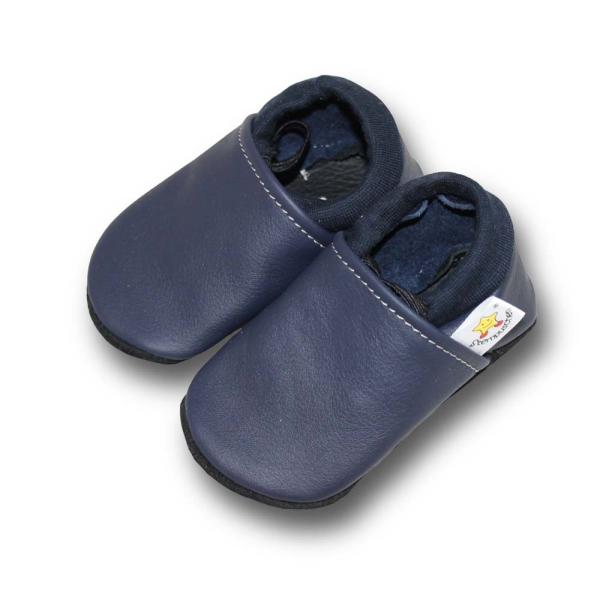 Krabbelschuhe blau mit Softbund