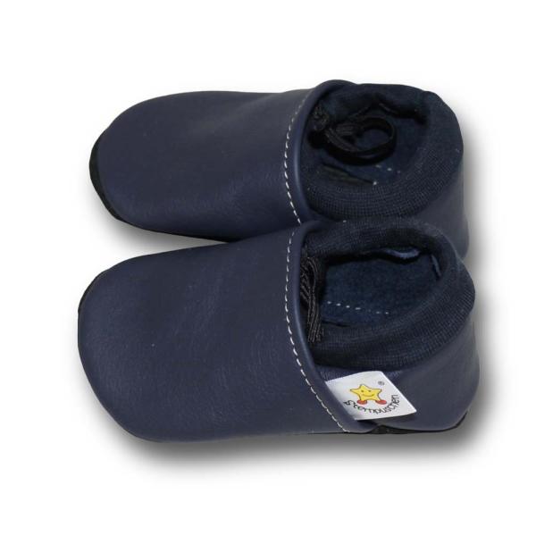 Krabbelschuhe blau mit Softbund