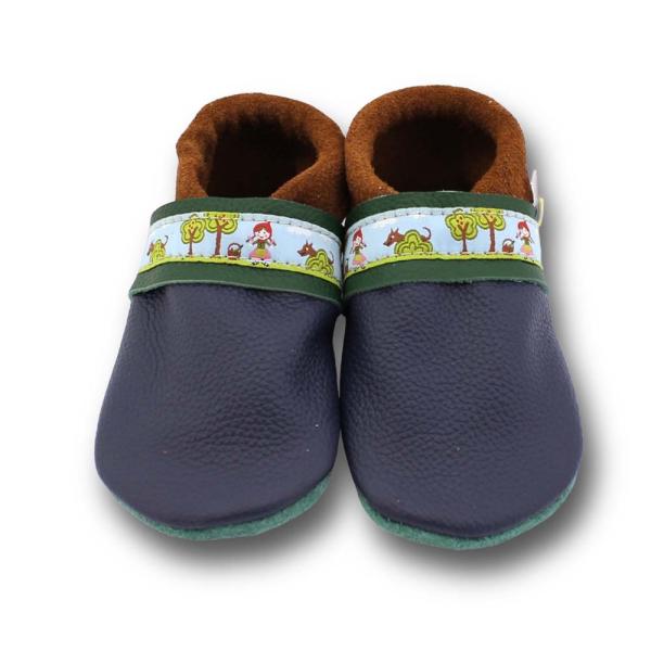 Babyschuhe mit Webband Rotkäpchen