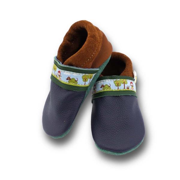 Babyschuhe mit Webband Rotkäpchen